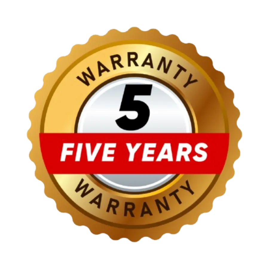 5 Years Warranty